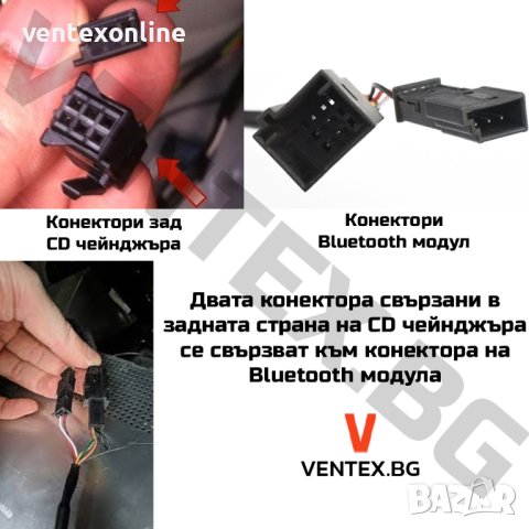 Bluetooth CD чейнджър за BMW от 1996 до 2010 E53 X5 E83 X3 E39 E46 блутут бмв фабричен чейнджър 3+6, снимка 3 - Аксесоари и консумативи - 43803436