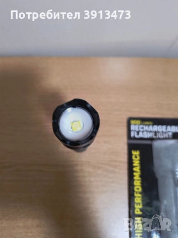 Чисто нов акумулаторен метален фенер 800лумена, снимка 4 - Друга електроника - 51913833