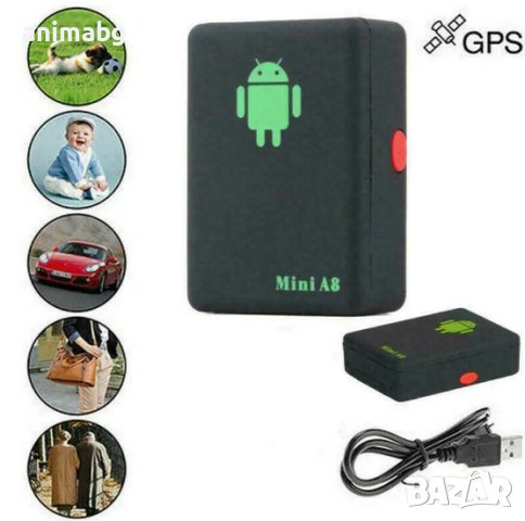 ANIMABG Проследяващо устройство Mini A8 GPS GPRS тракер със GSM сим карта за проследяване на автомоб, снимка 6 - Друга електроника - 44061641