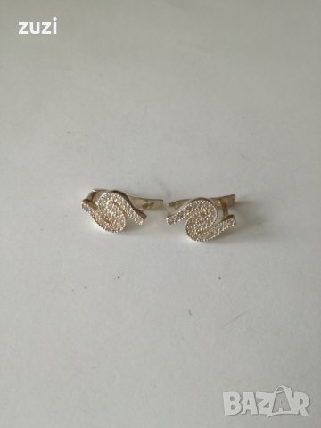 Сребърни обеци с циркони - сребро проба 925, снимка 3 - Обеци - 37958463