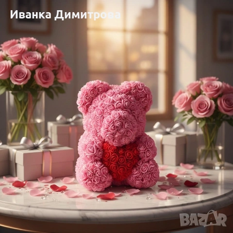 мечета от вечни рози 25 см в подаръчна кутия , снимка 3 - Подаръци за жени - 53141576