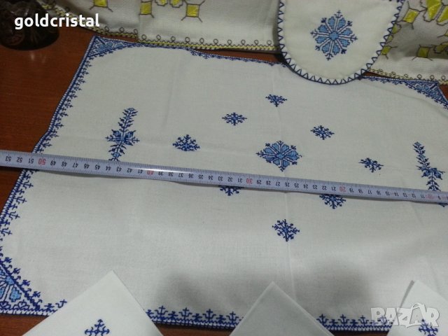 Комплект за маса каре и текстилни салфетки за , снимка 3 - Антикварни и старинни предмети - 42963478