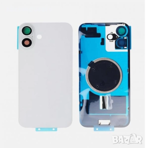 Капак батерия / Задно стъкло Оборудван + Магнит за iPhone 16 6.1 / Бял / Баркод : 483885