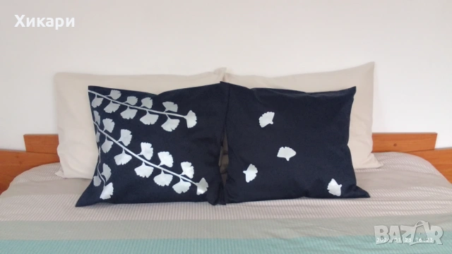 Ръчно рисувани декоративни калъфки от сатениран памук, снимка 15 - Декорация за дома - 50786415
