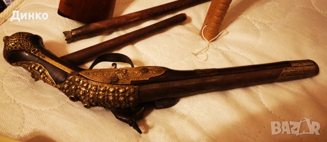 Османски кремъчен пищов 19век оригинал. , снимка 4 - Антикварни и старинни предмети - 53522180