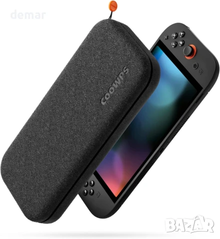 COOWPS Тънък калъф за Nintendo Switch 2 (2025), твърда обвивка, черен