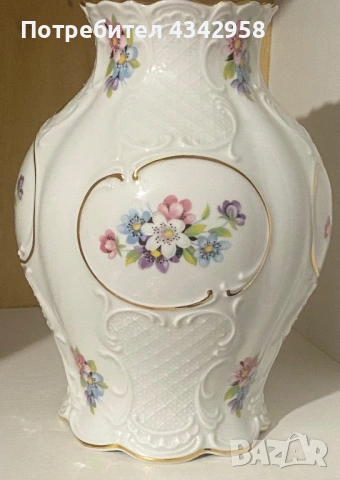Lindner. Порцеланова ваза. 1970 г., снимка 6 - Антикварни и старинни предмети - 53261857