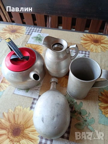 Алуминиева манерка,термус и чайник, снимка 2 - Антикварни и старинни предмети - 53454188