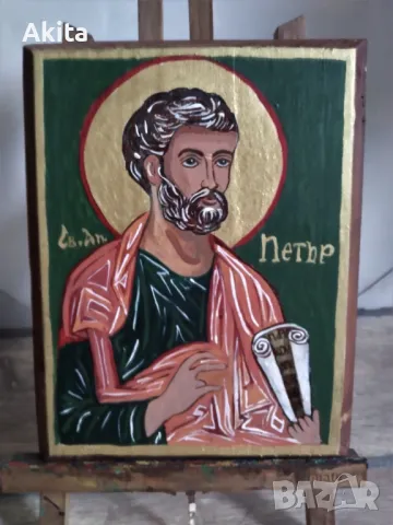 Икона на св. апостол Петър, снимка 3 - Икони - 40957571