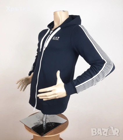 Emporio Armani EA7 - Оригинално мъжко горнище с качулка размер S, снимка 4 - Спортни дрехи, екипи - 53465133
