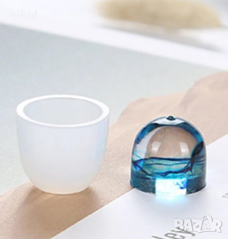 мини капсула тип жълъд жълъдче силиконов молд форма за смола бижу колие висулка, снимка 4 - Форми - 33329070