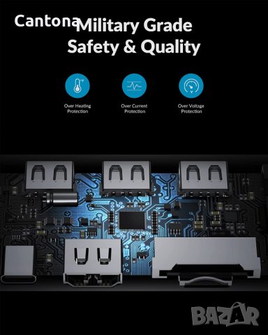 MAVINEX USB C хъб 8 в 1, 4K HDMI, USB C, USB 3.0, 2хUSB 2.0, SD/Micro SD четец на карти, 100 W USB , снимка 7 - Други - 37803847