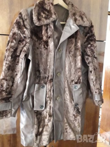 Дамско палто кожух кафяво
