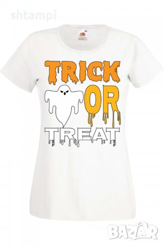 Дамска тениска Trick Or Treat 2,Halloween,Хелоуин,Празник,Забавление,Изненада,Обичаи,, снимка 2 - Тениски - 38144282