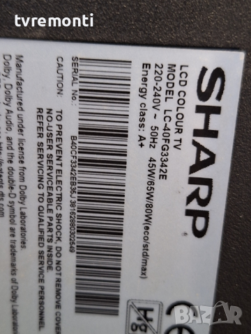MAIN BOARD TP.MS3463S.PB711 for SHARP LC-40FG3342E for 40inc for DISPLAY LSC400HN02, снимка 9 - Части и Платки - 44897026