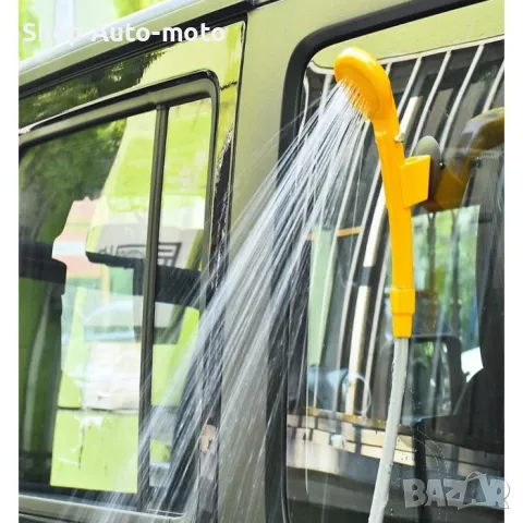 Портативен къмпинг душ Automat, С помпа, За МПС, 12V, снимка 4 - Къмпинг мебели - 49774238