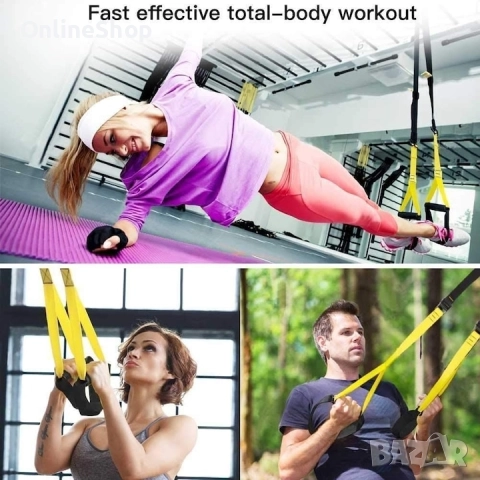 Комплект за функционални тренировки TRX, Упражнения за съпротива, снимка 4 - Фитнес уреди - 52181494
