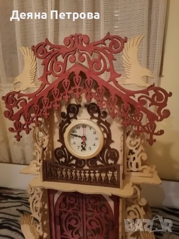 Настолен часовник. Дърворезба. , снимка 4 - Други - 38474872