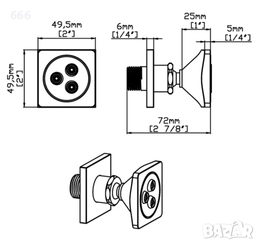 Регулируема въртяща се душ глава, снимка 3 - Други стоки за дома - 52938815