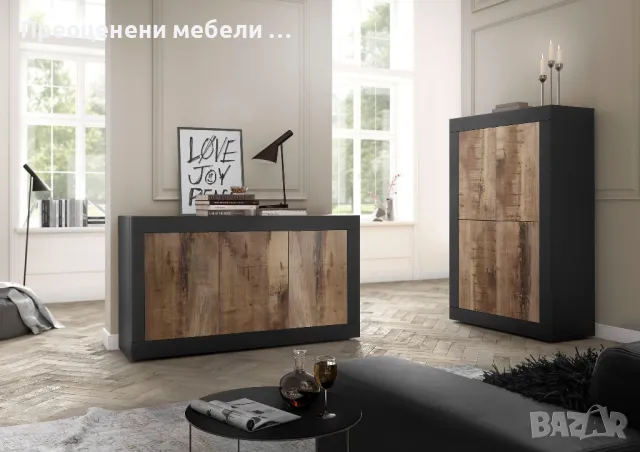 Висок шкаф Basic внос от Германия италиански дизайн, снимка 2 - Шкафове - 49758103