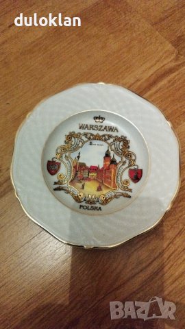 Красива порцеланова чиния за стена от Варшава Полша, снимка 1 - Декорация за дома - 43043993
