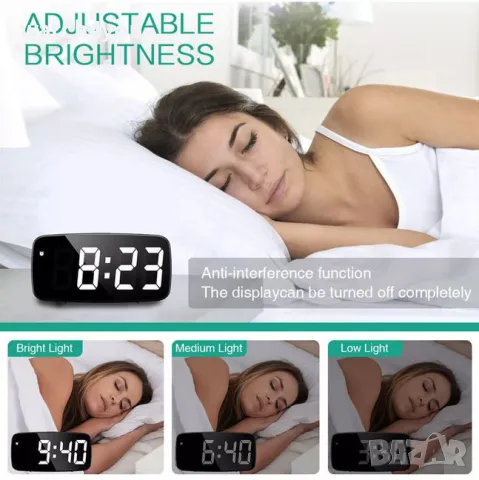 НОВИ СВЕТЕЩИ ЧАСОВНИЦИ. СВЕТЕЩ LED ЧАСОВНИK С ГОЛЕМИ ЦИФРИ НА ТОК И БАТЕРИИ ТЕРМОМЕТЪР DIGITAL CLOCK, снимка 10 - Други - 46822138