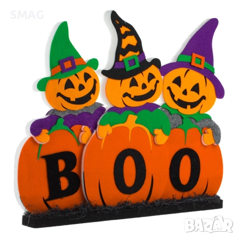 Halloween / Хелоуин декоративен комплект – 3 тикви от фоам „Boo“_1242582, снимка 2 - Декорация за дома - 52024764