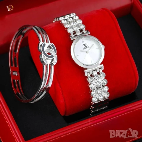 Часовник+гривна louis vuitton hermes versace gucci chanel gucci , снимка 3 - Дамски - 51258918