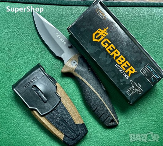 Уникат Сгъваем Нож Gerber с гумен калъф ножове за оцеляване ножка ножа, снимка 5 - Ножове - 40230646