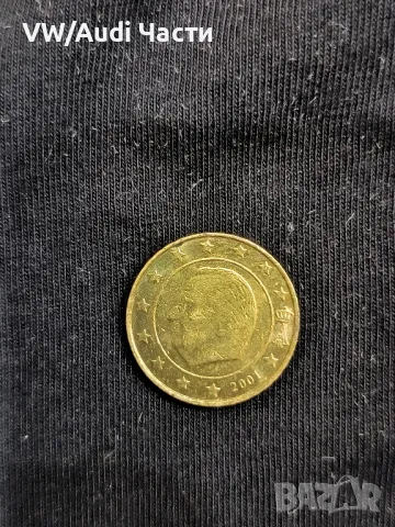Монета 10 евро цента Белгия 2001г.минт 10 Euro Cent Belgium Albert II 
