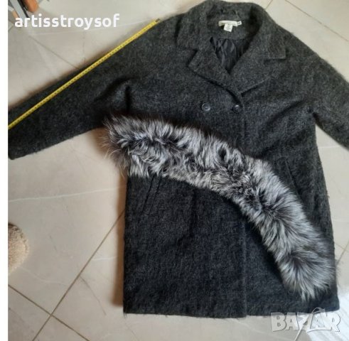 Топло марково палто на НМ, оверсайз, каскадна яка лисицаа, снимка 9 - Палта, манта - 43317113