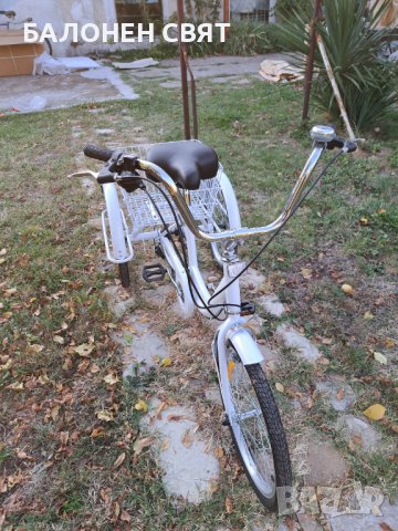 Нова Триколка Велосипед с багажен кош 8 скорости 3 спирчки 20 цола, снимка 3 - Велосипеди - 38411600