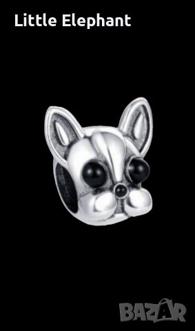 Сребърен елемент Пандора"Dogs head" /нов, снимка 1