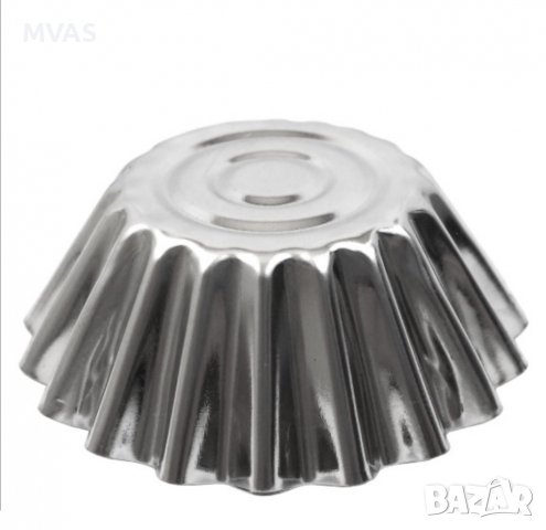Нови метални формички за печене на кексчета кошнички 10 броя, снимка 2 - Форми - 37275365