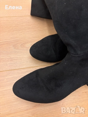 Чизми велурени, снимка 4 - Дамски ботуши - 52686256