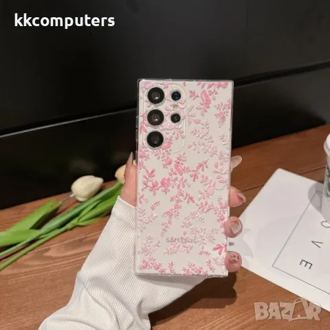 Калъф силикон ART Цветя за Samsung Galaxy S24 Plus / Прозрачен / Баркод : 3130236, снимка 3 - Калъфи, кейсове - 47777042