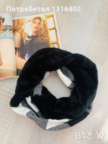 Мек шал в черно и бяло “Primark”, снимка 5 - Шалове - 27303602