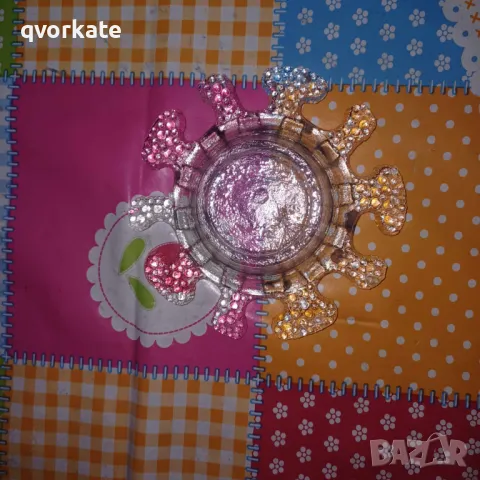 Свещник от стъкло, снимка 2 - Други - 48926538