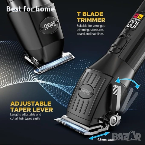 Solati Професионален комплект за подстигване и финишър за мъже, снимка 5 - Машинки за подстригване - 53282399