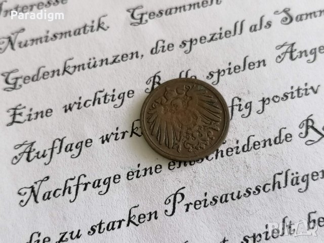 Райх монета - Германия - 1 пфениг | 1900г.; серия D, снимка 2 - Нумизматика и бонистика - 28859963