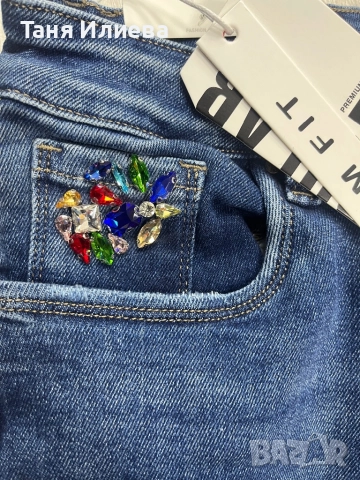 Дънки с камъни, снимка 2 - Дънки - 52662472