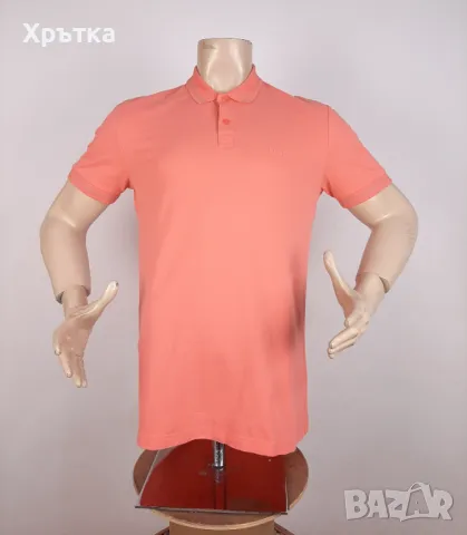 Hugo Boss Pio 1 - Оригинална мъжка тениска с яка размер L, снимка 3 - Тениски - 49756691
