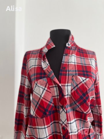 Дамска карирана риза, снимка 3 - Ризи - 36764653