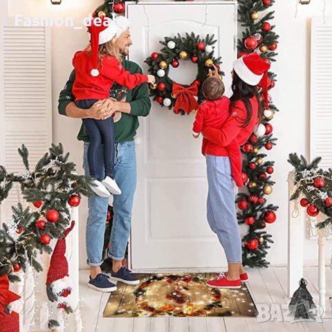 Нова изтривалка за вход Коледна подова подложка Килимче Украса врата, снимка 3 - Декорация за дома - 39345861