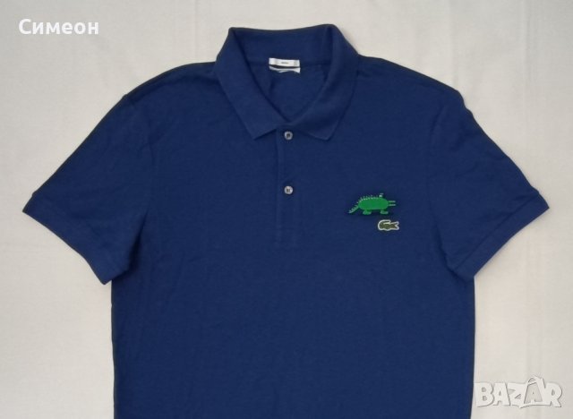 Lacoste x Jeremyville Polo Shirt оригинална тениска S памучна поло, снимка 2 - Тениски - 43438209