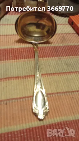Винтидж позлатена лъжица 24к, снимка 1