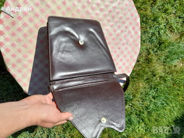 Стара дамска кожена чанта #11, снимка 4 - Антикварни и старинни предмети - 36812920