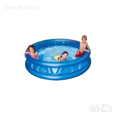 Кръгъл надуваем басейн с 3 въздушни камери, уникална конструкция, снимка 6 - Басейни и аксесоари - 49407273