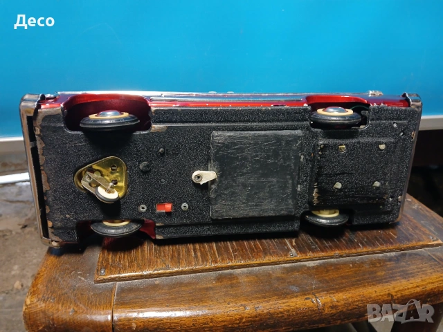 Стара ламаринена китайска играчка автомобил на батерии., снимка 7 - Колекции - 53007796