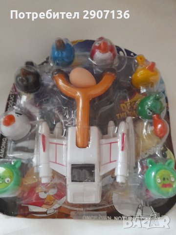 ANGRI  BIRDS ,гумени фигури, прашка, снимка 1